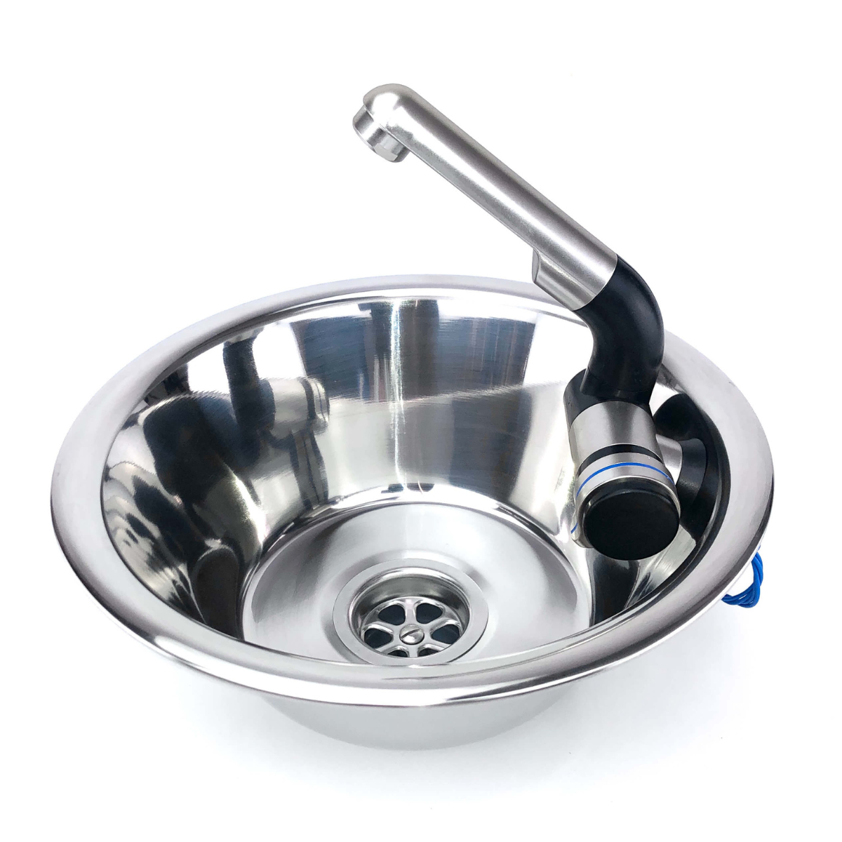 Bausatz Camping Spüle mit Wasserhahn, rund