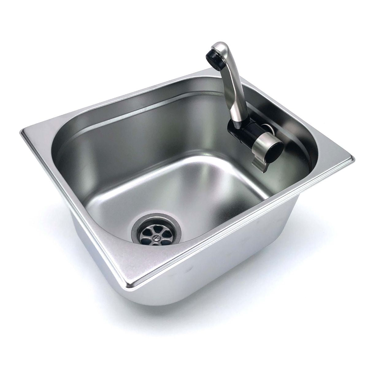 Bausatz Camping Spüle mit Wasserhahn, eckig
