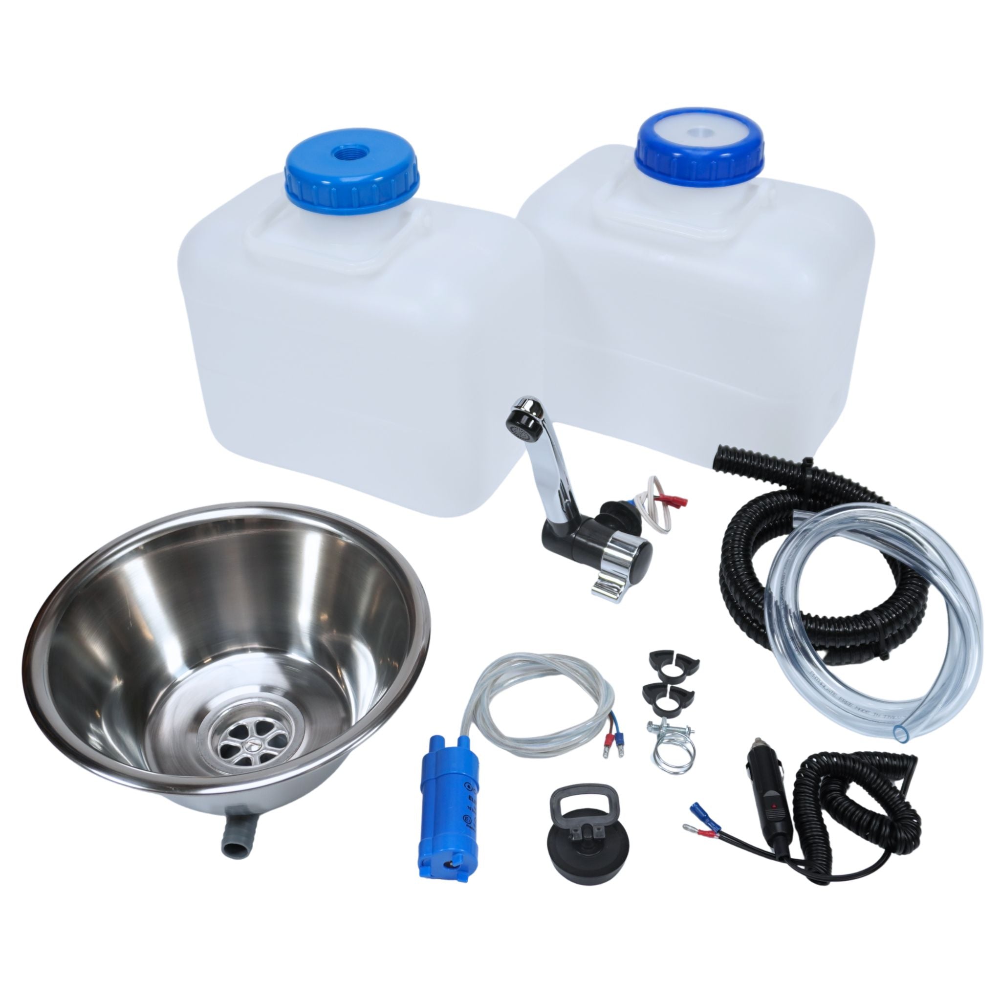 Bausatz Camping Spüle mit Wasserhahn, rund